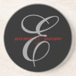 E Monogram coaster