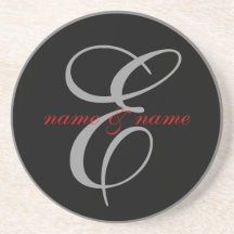 E Monogram coaster