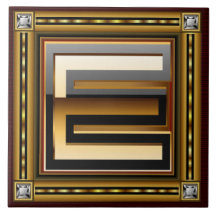 E Monogram Premium Best viewed large. see notes Ceramic Tile