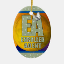 EA LOGO ENROLLED AGENT ORNAMENT