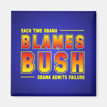 Each Time Obama Blames Bush Fridge Magnets
