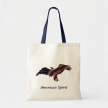 Eagle & American Flag Tote Bags