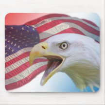 Eagle and American Flag Mouse Pads