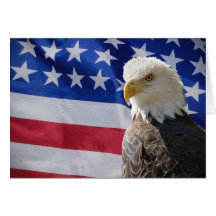 Eagle and Flag Card