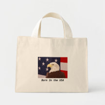 Eagle Born In the USA Tote Bags