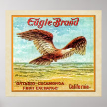 Eagle Brand Fruit Crate Label Posters