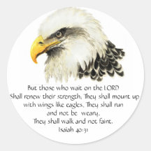 Eagle - Inspirational - Scripture - They that wait Sticker