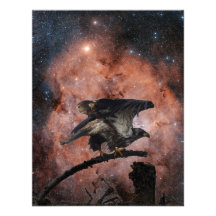 Eagle & Outer Space Invitation Cards
