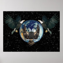 Eagles in Space Print