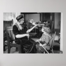 Early 1900s Violin Lesson Print
