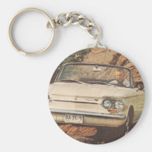 Early Corvair Convertible Key Chain
