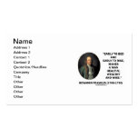 Early To Bed Early To Rise Benjamin Franklin Quote Business Cards