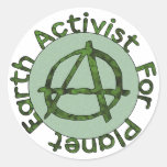 Earth Activist Round Stickers