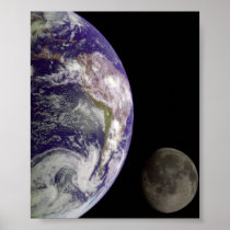 Earth and Moon Poster posters
