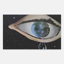 Earth Cry Rectangular Stickers