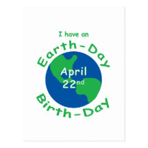 Earth Day Birthday Post Card