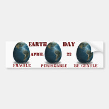 Earth Day BUMPER Bumper Sticker