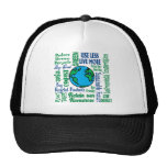 Earth Day Collage Mesh Hats