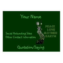 Earth Day Dancer Business Card Templates