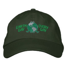 Earth Day Environmental Embroidered Hats