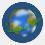 Earth Day Globe Round Sticker