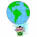 Earth Day hot air balloon Photo Cut Out