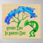 Earth Day Kokopelli Poster