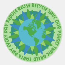 Earth Day Slogans Stickers