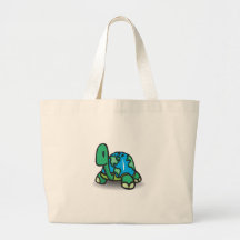 Earth Day Turtle Canvas Bag