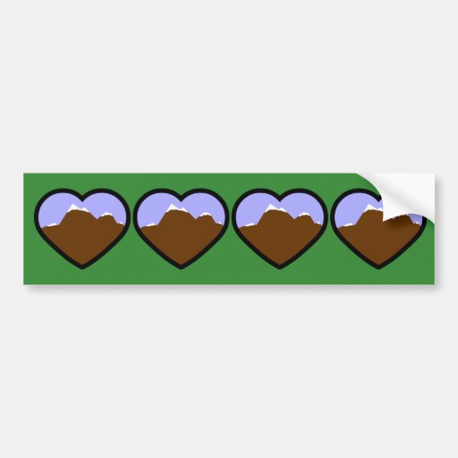 Earth Elemental Heart Bumper Sticker
