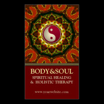 Earth Fire Mandala YinYang New Age Business Cards business cards
