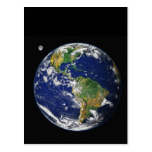 Earth from space post card