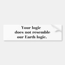Earth Logic Bumper Stickers