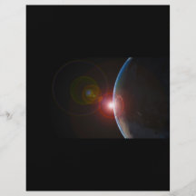 EARTH MORNING 688 SPACE PLANETS SUNRISE BEAUTY FULL COLOR FLYER