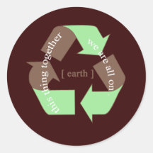 Earth Recycle Stickers