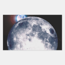 Earth Rise Rectangular Sticker