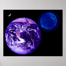 Earth, Sun, Venus Poster