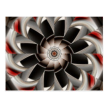 Earth Tone Abstract of Symmetry Postcards
