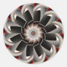 Earth Tone Abstract of Symmetry Sticker