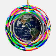 Earth Vibes Circle Ornament