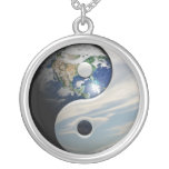 Earth Yin and Yang Symbol necklaces