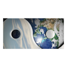 Earth Yin and Yang Symbol Photo Cards