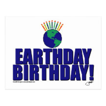 Earthday Birthday Post Card