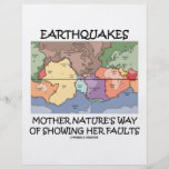 Earthquakes Mother Nature's Way Showing Faults Personalised Flyer