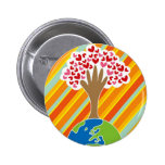 Earth's Hand and Tree of Love Button