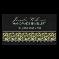 Earthy Boho Batik Jewellery : Black Business Cards business cards