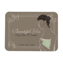 Earthy Spa Advertisement Magnet with Pastel Woman