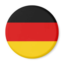 East Germany With Cut Out Emblem, Germany flag magnets