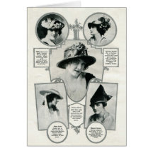 Easter Bonnets on actresses vintage 1916 images Greeting Cards
