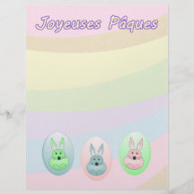 Easter Bunnies flyer - french